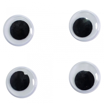 Пластиковые глазки 13 мм круглые (уп.4 шт.)