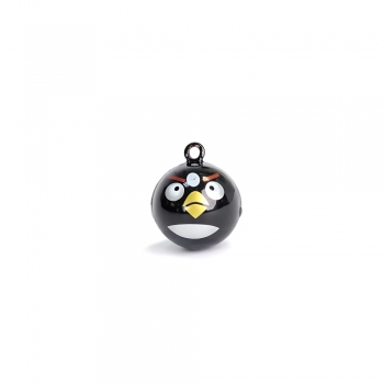 Подвеска-бубенчик птица Angry Черная