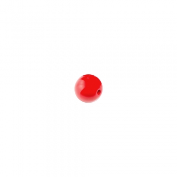 Бусина пластиковая 11 мм красная