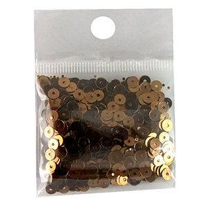 Паєтки 4 мм круглі коричневі 5 гр