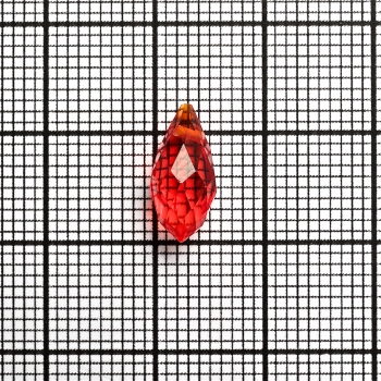 Хрустальная подвеска каплевидная длина 12 мм красная прозрачная