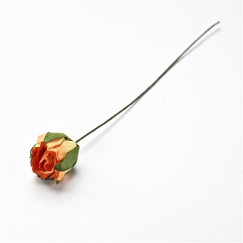 Искусственный цветок. Роза. Оранжевая 1 штука