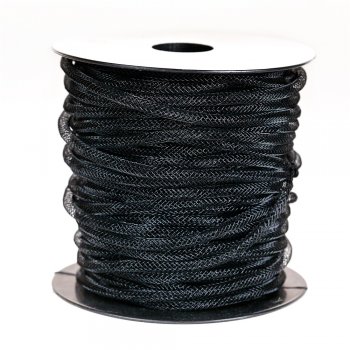 Шнур плетёный чёрный нейлон 4 мм