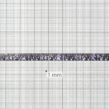 Лента упаковочная 5 мм фиолетовая голографическая 1 метр
