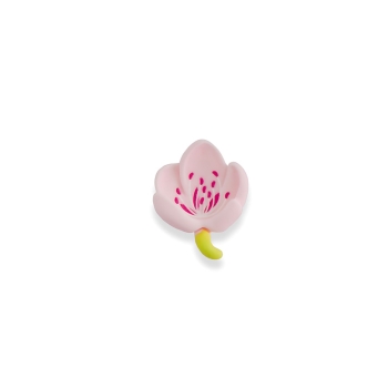 Пластиковий клейовий елемент 20 мм Квітка мікс світло-рожева матова