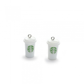Пластикова підвіска Кава Starbucks біла