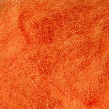 Шерсть-кардочёс новозеландская оранжевая 27 мкм 25г, К3005