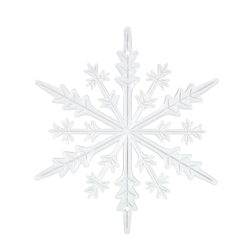 Декоративная подвеска Снежинка 16 см прозрачная