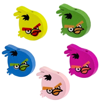 Бусина деревянная Angry Birds