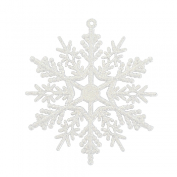 Декоративный элемент 100 мм Снежинка белая