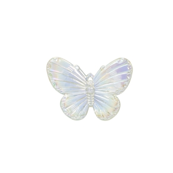 Пластикова підвіска 30х40мм Метелик маленький прозорий