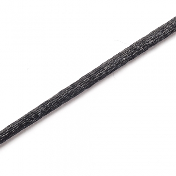 Шнур поліестеровий 3 мм чорний 1 метр
