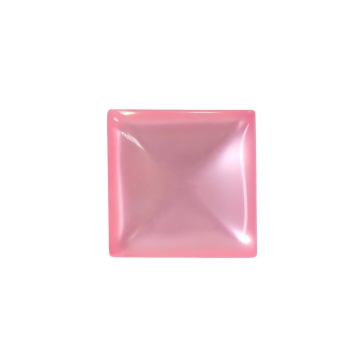 Пластикові кабошони рожевий опуклий квадрат