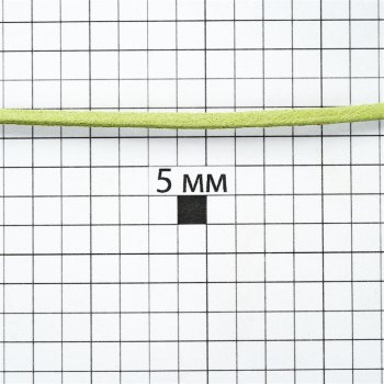 Шнур под замшу 3х1,4 мм зеленый 1 метр