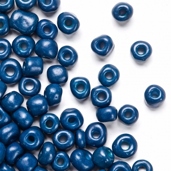 Бісер круглий великий 6 (3,6 мм) синій 9500