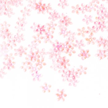 Паєтки 10 мм квіти рожеві райдужні 5 гр