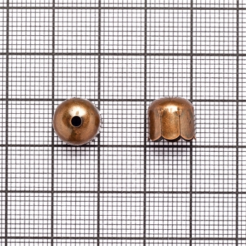 Колпачек цилиндрический 9х10 мм 8-лепестковый медный