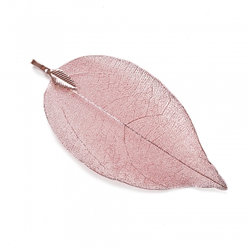 Кулон металевий Рожевий лист