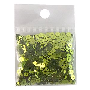 Пайетки 4 мм круглые зеленые 5 гр