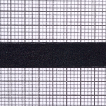 Лента бархатная 20 мм черная 1 метр