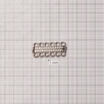 Застежка магнитная многорядная 36х14 мм мельхиоровая
