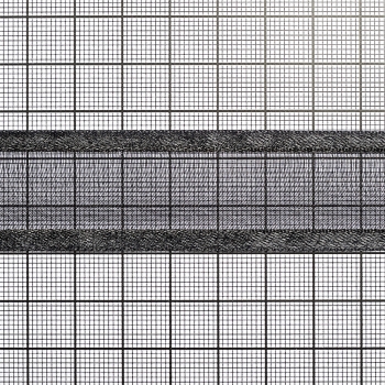 Лента из органзы с атласными краями 25 мм черная 1 метр