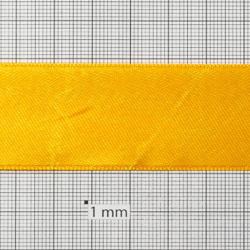 Стрічка атласна 30 мм жовта 1 метр