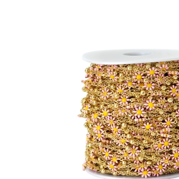 Ланцюжок декоративний Ромашки золотий 50 см