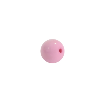 Пластиковая бусина розовая 13 мм