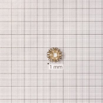 Обниматель полусфера 6х16 мм 6-лепестковый мельхиоровый