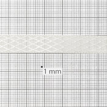 Лента атласная 10 мм ромбовидная кремовая 1 метр