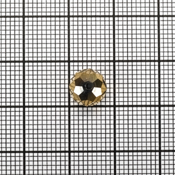 Кришталева намистина рондель 8 мм золотиста металік