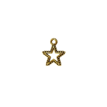 Металева підвіска П'ятикутна зірка золотиста