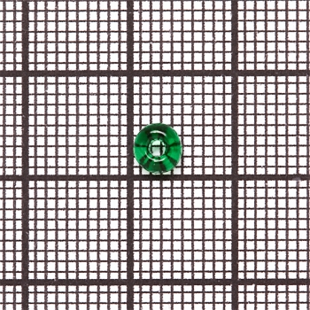 Бісер круглий великий 6 (3,6 мм) зелений прозорий 9376