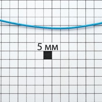 Шнур бавовняний 1 мм синій 1 метр