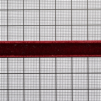 Лента бархатная 10 мм бордовая 1 метр