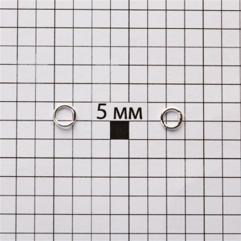 Бижутерные колечки 6 мм серебристые 10 гр