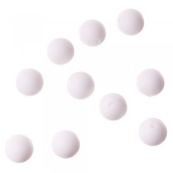 Намиста силіконові білі круглі 18 мм
