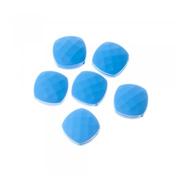 Бусины силиконовые синие прямоугольные