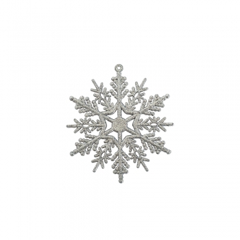 Декоративний елемент 50 мм Сніжинка срібляста