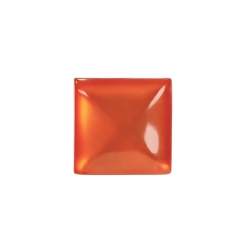 Пластиковый кабошон квадратный 18х18 мм оранжевый 1 шт