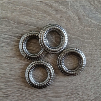 Пластиковое кольцо под мельхиор, с насечками 24 мм