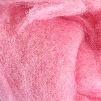 Шерсть-кардочёс новозеландская розовая 27 мкм 25г, К4005