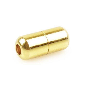 Застежка для шнурков металлическая капсула 3,5 мм золотая