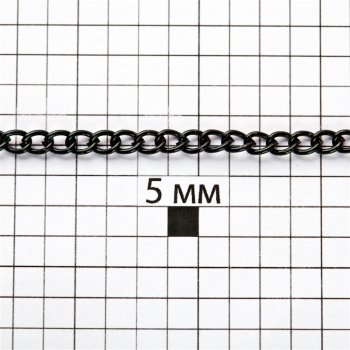 Цепь черная мелкая якорная 3х4,5х0,7 мм
