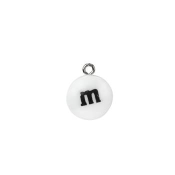Пластиковые подвески "M&M's". Белые