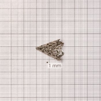 Конус ажурний конічний 20х17 мм 6-пелюстковий мельхіоровий