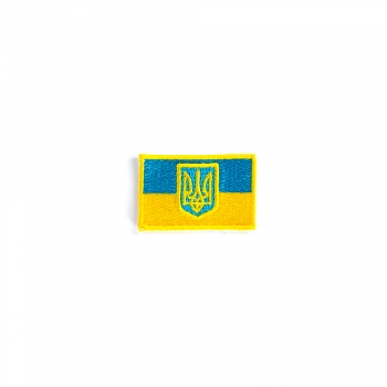 Тканевая нашивка Флаг с трезубцем Украины