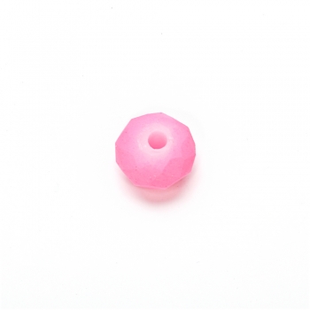Намистина скляна гранована рожева 6 мм