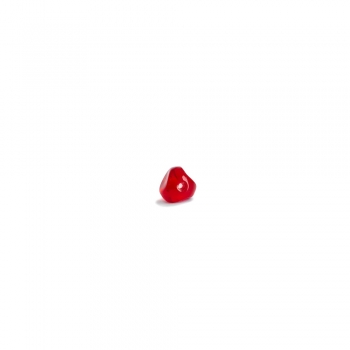 Чеська скляна намистина, червона, гранована, 8 мм